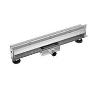 BALNEO Caniveau de douche mural 60 cm - Siphon de sol en acier inoxydable pour salle de bain - Kit complet - Siphon de douche avec panneau ou carrelage - W-Drain 2en1