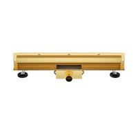 BALNEO Caniveau de douche mural 70 cm Or - Siphon de sol en acier inoxydable pour salle de bain - Kit complet - Siphon de douche avec panneau ou carrelage - W-Drain 2en1
