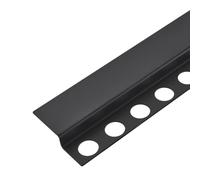 BALNEO Inox Profil Dégradé Profil Cale Bande de Douche Inox Découpable Aux Dimensions Pour la Cabine de Douche, Façade 130cm Noir, Hauteur Bord 30mm Cale Dégradé
