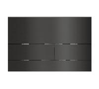 Balneo Plaque de Commande WC Chasse Gun Metal pour Réservoir Encastré - Bouton Chasse d’Eau Plaque WC - Suspendu Panneau de Commande Toilette - Design Moderne - Montage Mural