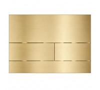 Balneo Plaque de Commande WC Chasse Or pour Réservoir Encastré - Bouton Chasse d’Eau Plaque WC - Suspendu Panneau de Commande Toilette - Design Moderne - Montage Mural