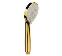 Balneo Pommeau Douche - Douchette à 3 modes : Pluie, Massage, Mix - Pommeau de Douche Léger & ergonomique - Raccord universel 1/2" - douchette économiseur d'eau - Or - Cascade Modèle 3