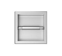 BALNEO Porte-Papier Hygiénique en Acier INOX, 17,3x17,3x8,6cm, Distributeur de Papier Porte-Papier Hygiénique pour Salle de Bain, Installation dans Le Mur Boîte Murale Papier 1 INOX