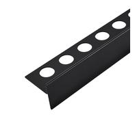 BALNEO Profil Dégradé Inox Profil Cale Bande de Douche Inox Découpable Aux Mesures Pour la Cabine de Douche, Version Droite 120cm Noir, Hauteur Bord 12-30mm Cale Dégradée