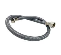 Balneo Tuyau de Raccordement PEX avec tresse et joint Gris 1/2"x3/8" 30 cm - Raccord Flexible - Tresse en acier inoxydable - Raccordement Lavabo Cuisine salle de bain - Rallonge