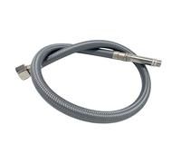 Balneo Tuyau de Raccordement PEX avec tresse et joint Gris 3/8"xM10 40 cm - Raccord Flexible - Tresse en acier inoxydable - Raccordement Lavabo Cuisine salle de bain - Rallonge