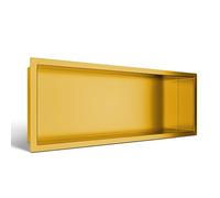 BALNEO Wall-Box ONE Gold Niche Inox 60x20x10cm, Douche À Niche Murale Dorée, Étanche, Installation de Niche Flexible, Niche Pour Ustensiles de Salle de Bain, Sans Carrelage