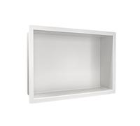 BALNEO Wall-Box ONE Niche de Douche Blanche 30x20x10cm Niche de Douche Murale, Installation de Niche Flexible, Blanche, Etanche, Niche Pour Ustensiles de Salle de Bain, Sans Carrelage