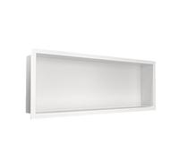 Balneo Wall-Box One Niche de Douche Blanche 60x20x10cm Niche de Douche Murale, Installation de Niche Flexible, Blanche, Étanche, Niche pour Ustensiles de Salle de Bain, sans Carrelage