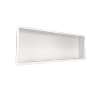 BALNEO WALL-BOX ONE Niche de Douche en Acier Inoxydable Blanc 90x30x7cm, Blanche, Étanche, Niche de Douche Murale, Niche Pour Ustensiles de Salle de Bain