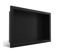 Balneo Wall-Box One Niche de Douche INOX Noir 30x20x10cm, Noir, Niche de Douche Murale, Etanche, Installation de Niche Flexible, Niche pour Ustensiles de Salle de Bain, sans Carrelage