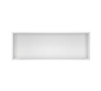 Balneo Wall-Box One Niche de Douche Murale Blanche Niche de Douche en Acier Inoxydable 90x30x10cm Blanche, Niche Étanche pour Ustensiles de Salle de Bain, sans Carrelage, Installation Flexible