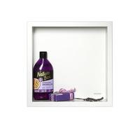 BALNEO WALL-BOX ONE Niche de Douche Murale en Acier Inoxydable Blanc, Étanche, Installation Flexible, 30x30x10cm, Blanche, Niche Pour Ustensiles de Salle de Bain, Sans Carrelage
