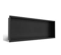 Balneo Wall-Box One Niche de Douche Murale en Acier Inoxydable Noir, Étanche, Installation Flexible, 90x30x7cm, Noire, Niche pour Ustensiles de Salle de Bain, sans Carrelage