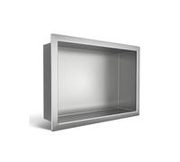 BALNEO WALL-BOX ONE Niche de Douche Murale Pour Salle de Bain Niche de Douche en Acier Inoxydable 30x20x10cm, Niche Étanche Pour Ustensiles de Salle de Bain, Installation de Niche Flexible