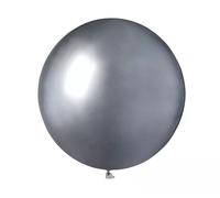 Balony lateksowe, 19", srebrne, 25 sztuk Gemar