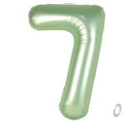 Balorise 40 Pouces Aluminium Ballon Géant Vert Chiffre 7, Gonflable Hélium, Grand Numéro 0-9, 10-100 (101cm), Décoration de Foil Ballons pour Fête d'anniversaire et Mariage