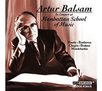 BALSAM ARTUR (piano) - Artur Balsam in Concert at Manhattan School of Music