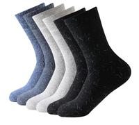 Balseti Chaussettes en laine pour l'hiver. Chaussettes mi-hautes unisexes. Lot de 3 paires de chaussettes pour usage quotidien. Tailles adultes pour femmes (35-41) et hommes (40-45).
