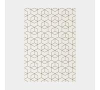 BALTA Tapis Design Graphique Essenza - Cubes 3D (200 x 290 cm, Crème - Cubes 3D)