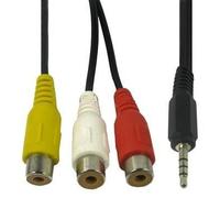 BALTAZAR ACCESS Mini AV stéréo mâle à 3 RCA Femelle Audio Video Cable Jack Cordon adaptateur