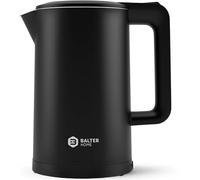 Balter Bouilloire électrique, Bouilloire inox, 1,7 l, design à double paroi, kettle, sans BPA, LED, silencieuse, noire