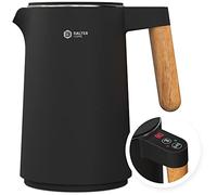 BALTER Bouilloire Electrique temperature reglable, Bouilloire inox, 45 °C - 100 °C, double paroi, sans BPA, garde la chaleur, bouilloire avec affichage de la température, 1,5 L, noire