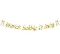 Balterever Bannière dorée pour fête prénatale - Bannière « Welcome Little One » - Fournitures pour révélation du sexe - Décoration de fête amusante pour brunch