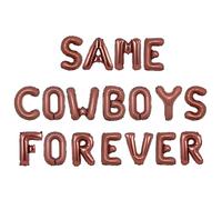 Balterever Lot de ballons en aluminium marron de 40,6 cm pour décoration de enterrement de vie de jeune fille, décoration de fête cowgirl, thème dernier rodéo, bannière occidentale avec ruban