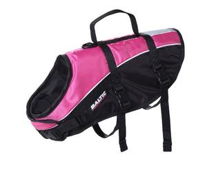 Baltic Mascot Gilet de Sauvetage pour Chien avec Sangle Fermeture Velcro Multicolore Pink/Black Large 15-30 Kg