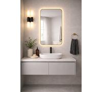 Baltica Design Stone Aura miroir 60x90 cm avec éclairage doré 5904107932859
