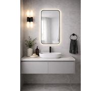 Baltica Design Stone Aura miroir 60x90 cm avec éclairage noir 5904107932804