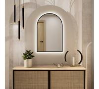 Baltica Design Tiny Border Pastille Cut miroir 80x140 cm avec éclairage noir 5904107930046