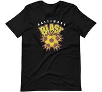 Baltimore Blast Graphic Tee Shirt Short Sleeve Cotton Tops Black S