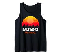 Baltimore Maryland Vintage Sunset Retro City State USA Débardeur