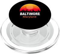 Baltimore Maryland Vintage Sunset Retro City State USA PopSockets PopGrip pour MagSafe
