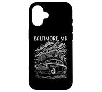 Baltimore Maryland Voiture Classique Industrielle Design Vintage Coque pour iPhone 16