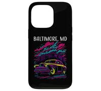 Baltimore Maryland Voiture Classique Style Rétro Design Industriel Coque pour iPhone 13 Pro
