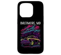 Baltimore Maryland Voiture Classique Style Rétro Design Industriel Coque pour iPhone 15 Pro