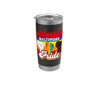 Baltimore Pride Rainbow Gay Pride Flag Funny LGBT Gobelet isotherme en acier inoxydable double paroi
