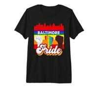 Baltimore Pride Rainbow Gay Pride Flag Funny LGBT T-Shirt Haut de Gamme