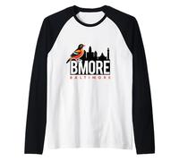 Baltimore Skyline Maryland Pride Baltimore Rétro Manche Raglan