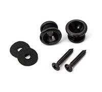BALUKEYS Lot de 2 verrous de sangle de guitare en métal, boutons d'extrémité pour guitare acoustique électrique, basse, ukulélé, noir