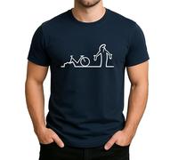 Balum La Linea Lui T-shirt pour homme et femme, en coton de qualité supérieure, design tendance 7, T-shirt bleu marine pour homme, XL