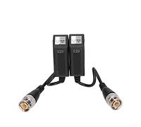 Balun Vidéo Passif AHD/CVI/TVI 2 Paires avec émetteur à Paires Torsadées Connecteur BNC-mâle, Anti-interférence, Faible Perte, Canal Unique