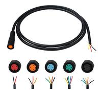 baluoqi Câble d'extension 2pin / 3Pin / 4pin / 5pin / 6pin Prise étanche avec connecteur Unique e - Bike Light/Throttle/Frein électrique/Moniteur etc. e - Bike Line (Trou intérieur 3Pin)