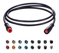 baluoqi Câble d'extension 2Pin La Prise étanche Fonctionne pour la lumière de vélo électrique/accélérateur/Ebrake/Display Ebike Parts Extend Cable (Femelle à mâle, 80cm)