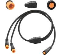 baluoqi Câble d'extension en Y 1T2 avec connecteur Julet type 3 broches pour câble de phare de vélo en kits de conversion eBike (2 pièces, 7" de longueur, 2 hommes à 1 femelle)