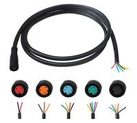 Baluoqi Rallonge à 2-6 Broches - Connecteur Étanche avec Prise Unique - Ligne DIY pour Vélo Électrique, Lumière, Ebrake, Affichage