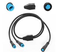 baluoqi Rallonge de répartiteur en y 1t2 avec connecteur à 4 Broches de Type julet pour câble de Phare de vélo dans Le kit de Conversion e - Bike (4 Broches, 24 "de Long, 2 mâles et 1 Femelle)